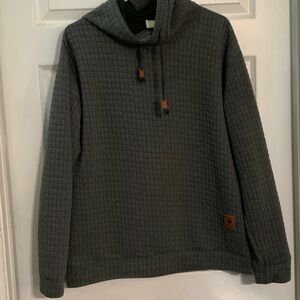 Vogue Charcoal Textured Men's Hoodie